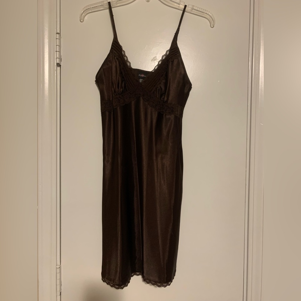 Brown slip dress
